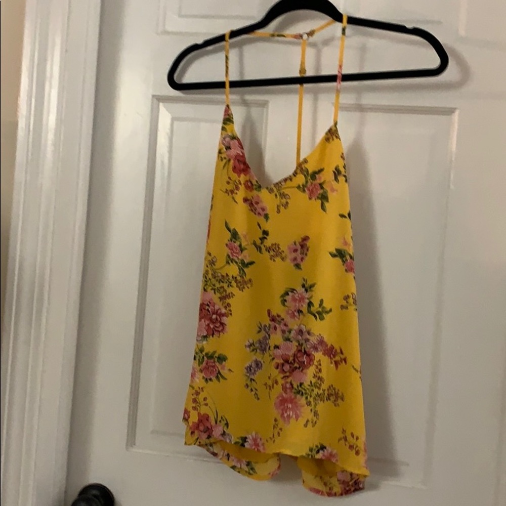Yellow floral tank